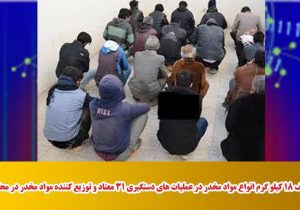 کشف ۱۸ کیلو گرم انواع مواد مخدر در شهرستان محلات