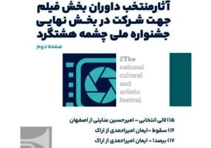 راهیابی دو اثر از محلات به مرحله نهایی جشنواره هشتگرد