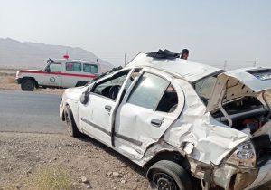 یک مجروح بر اثر برخورد دو خودرو در محور دلیجان محلات