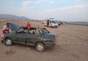 واژگونی یک دستگاه خودرو پراید،۵ مصدوم بر جای گذاشت
