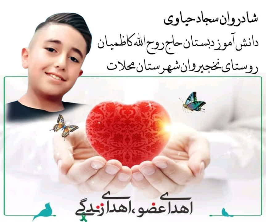 کودکی رفت، اما زندگی ماند؛ اهدای عضو دانش‌آموز محلاتی جان‌بخش شد