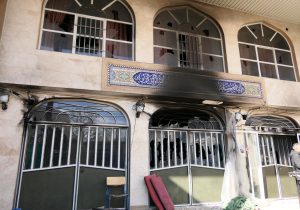 آتش سوزی و تخریب مسجدجامع محلات توسط اغتشاشگران