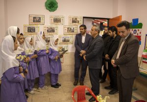 افتتاح دومین نمایشگاه «از فجر تا فرج و ایرانمون» در دبستان مهندس ابریشمی‌کاشانی محلات