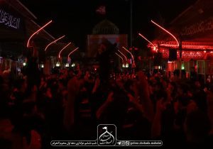 عطر شهادت در شب ششم محرم؛ عزاداری پرشور مردم محلات در گلزار شهدا