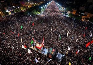 رزمایش امت اسلام در تشییع رهبر شهید